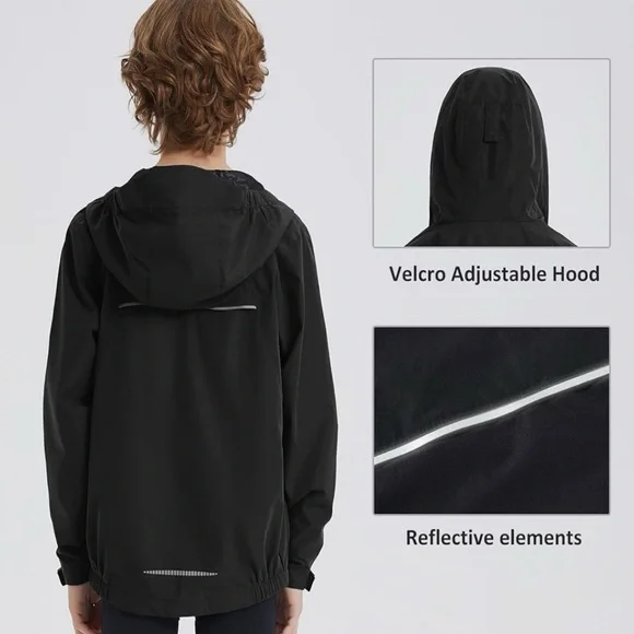 Kids Rain Jacket Windbreaker Size Large Boys Girls Women Petite Jackets P2P 20” - Picture 8 of 16